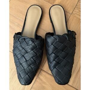 Circus NY by Sam Edelman Faux Leather Woven Pointed Toe Slip-On Flats Womens 7.5